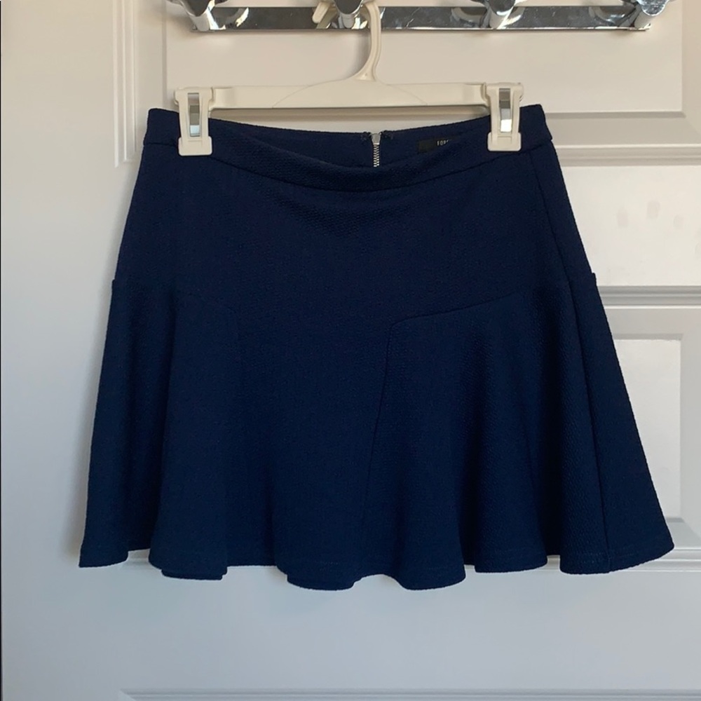 Blue forever 21 pleated mini skirt